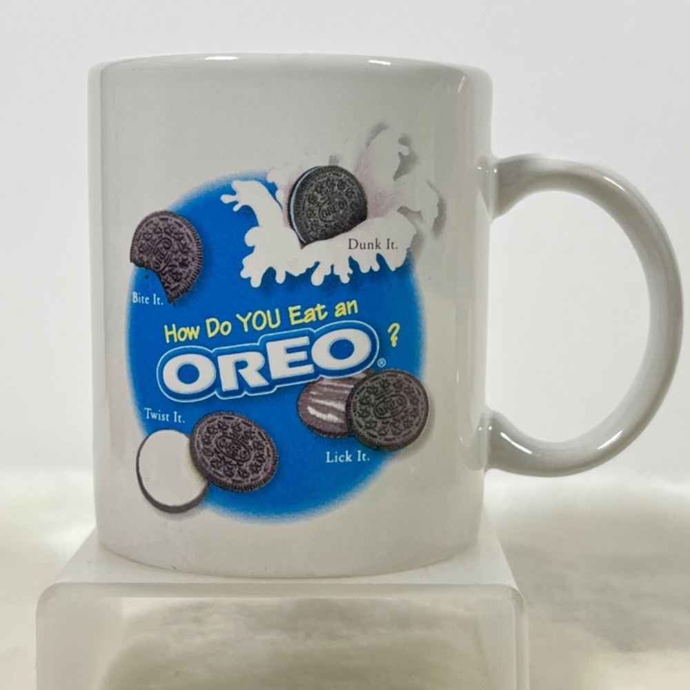 OREO Coffee/Milk/Drinking Mug with Two-side Design - Dunk, Bite, Twist, Lick it